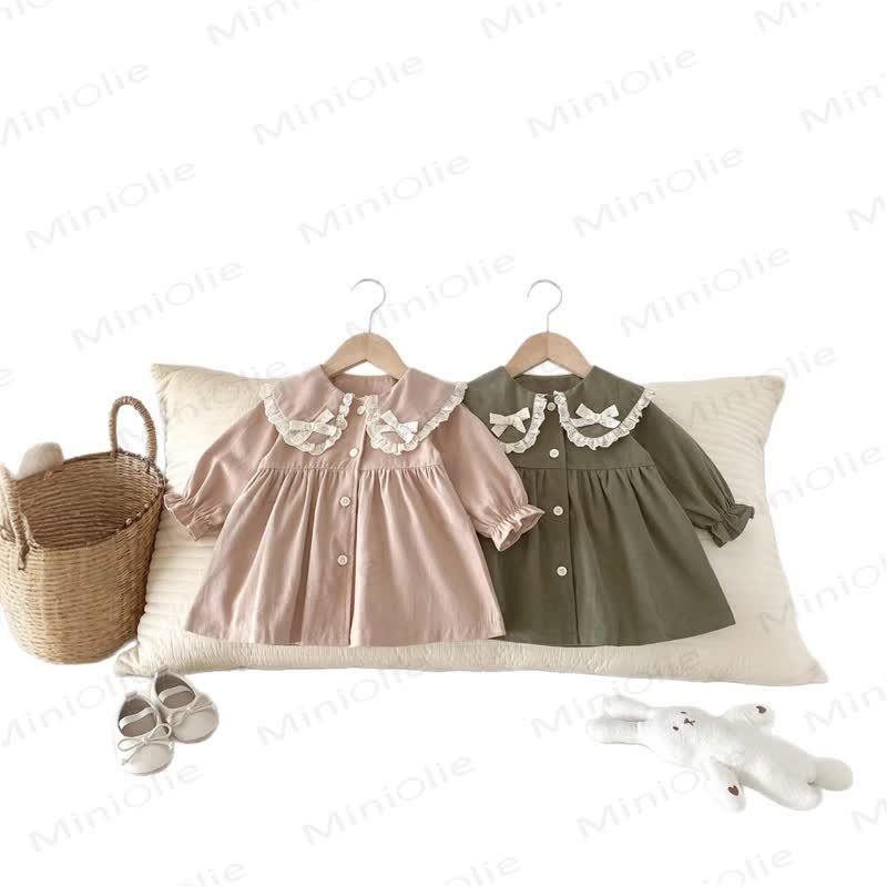 Kleid mit Lace und Schleife am Revers für Baby und Kleinkind - image 3
