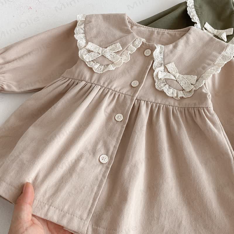 Kleid mit Lace und Schleife am Revers für Baby und Kleinkind - image 6