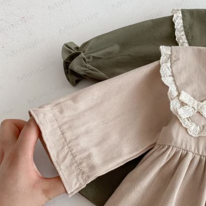 Kleid mit Lace und Schleife am Revers für Baby und Kleinkind - image 8