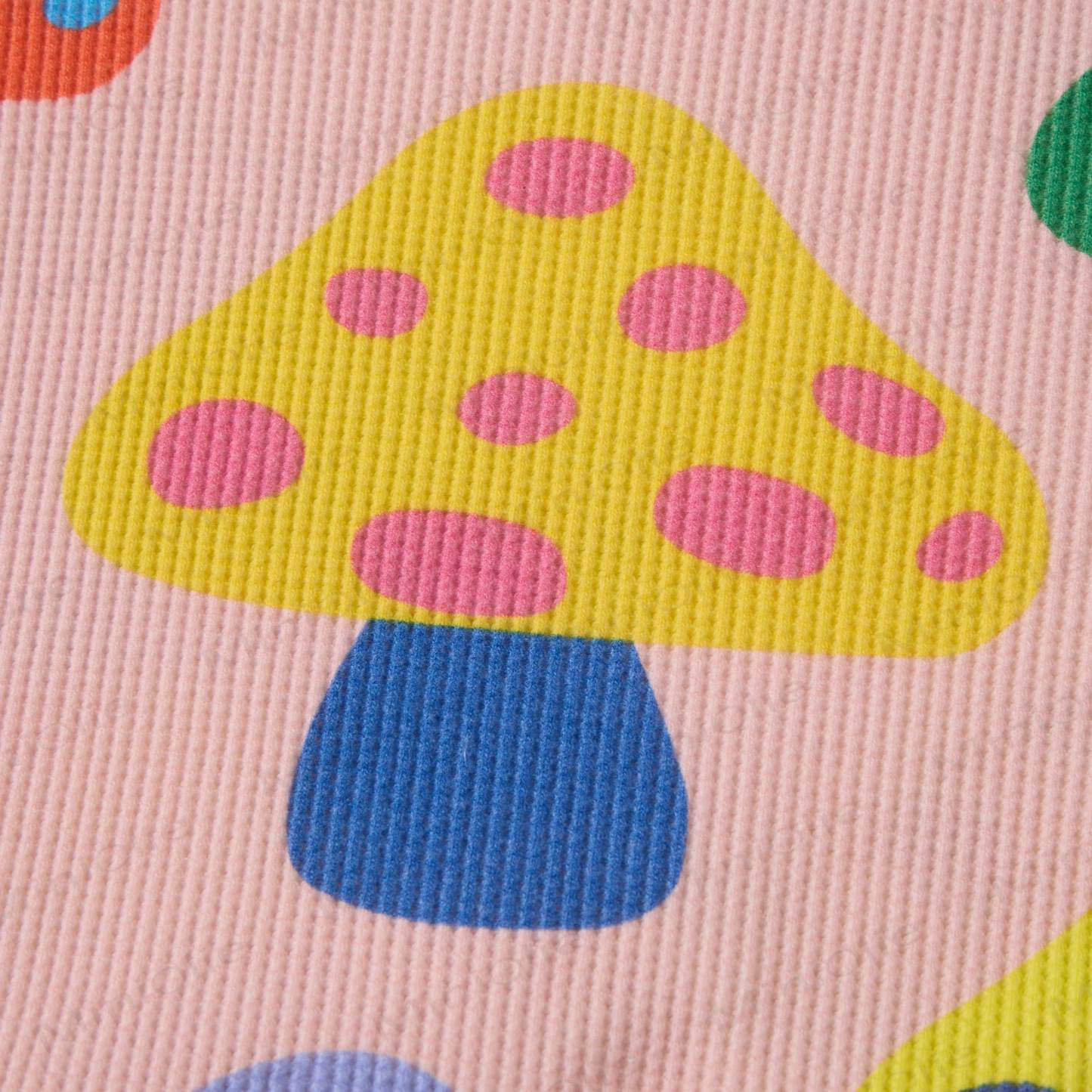 Baby Waffel Sweatshirt mit Bunt Pilzmuster, 2-teiliges Set - image 4