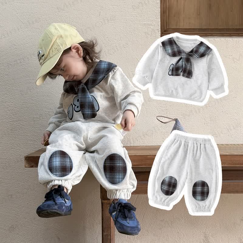 Baby Plaid Set in Hellgrau, 2-teilig - Hellgrau - 1-2J - image 1