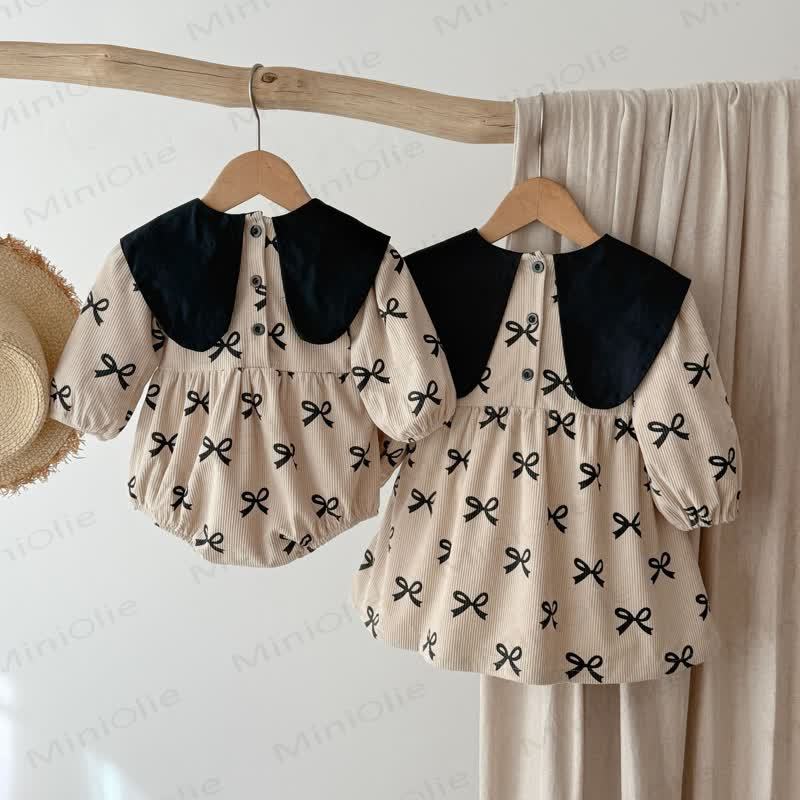 Kleid/ Bodysuit mit Schleife für Baby und Kleinkind - image 2