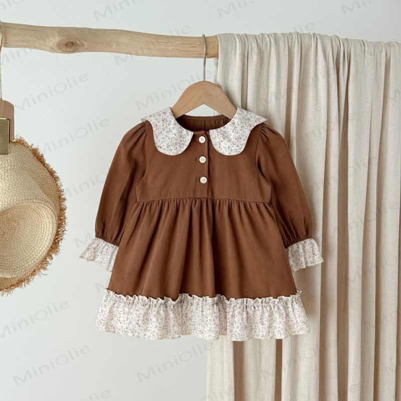 Lace mit Blumen und Spitze für Baby und Kleinkind - Kaffee - 8Y - image 5