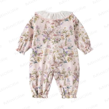 Baby Strampler mit Blumen und Tier - image 9