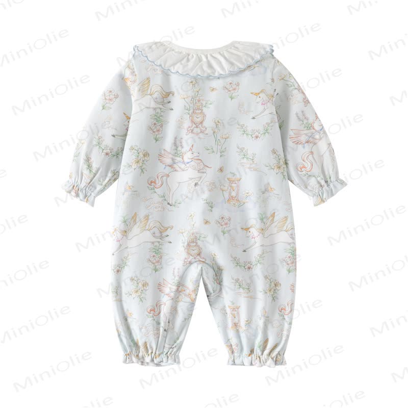 Baby Strampler mit Blumen und Tier - image 2