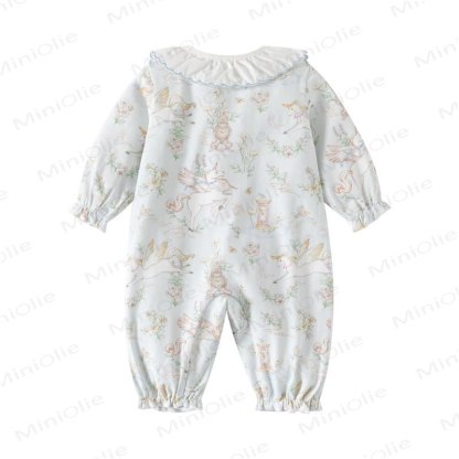 Baby Strampler mit Blumen und Tier - image 2