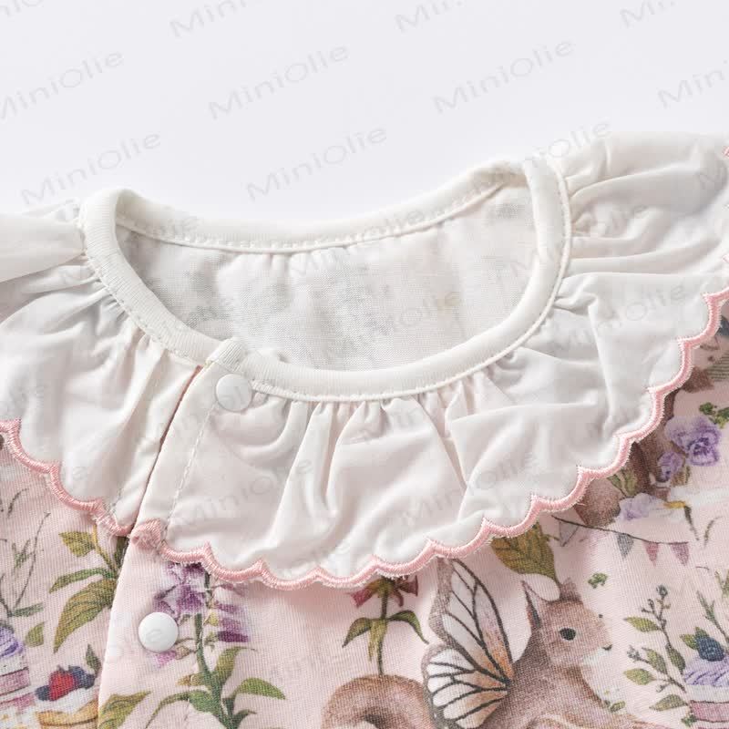Baby Strampler mit Blumen und Tier - image 10