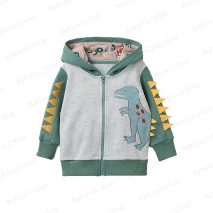 Grüner Kapuzenpullover mit Dinosaurier für Kleinkind (Junge) - image 5