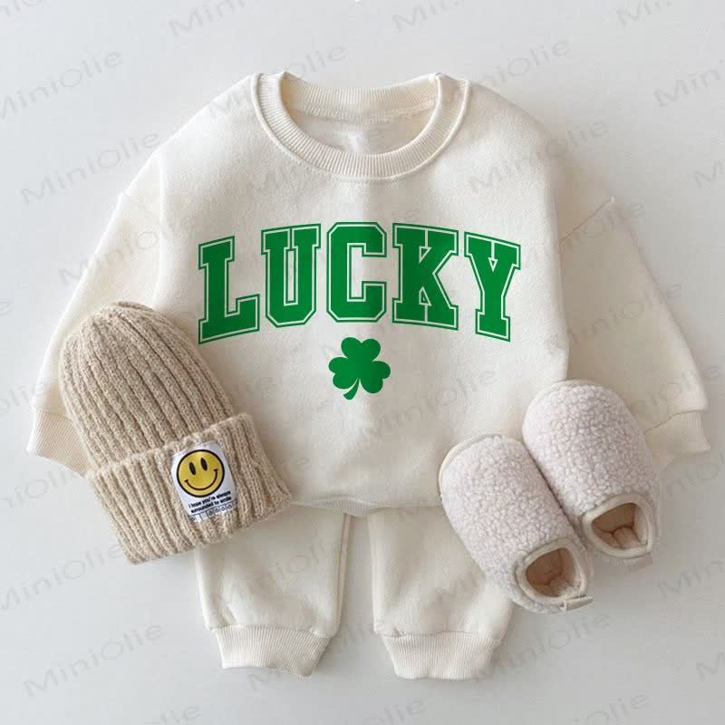 LUCKY Baby Clover Sweatshirt Weiß 2-teiliges Set - Weiß - 2-3J - image 1