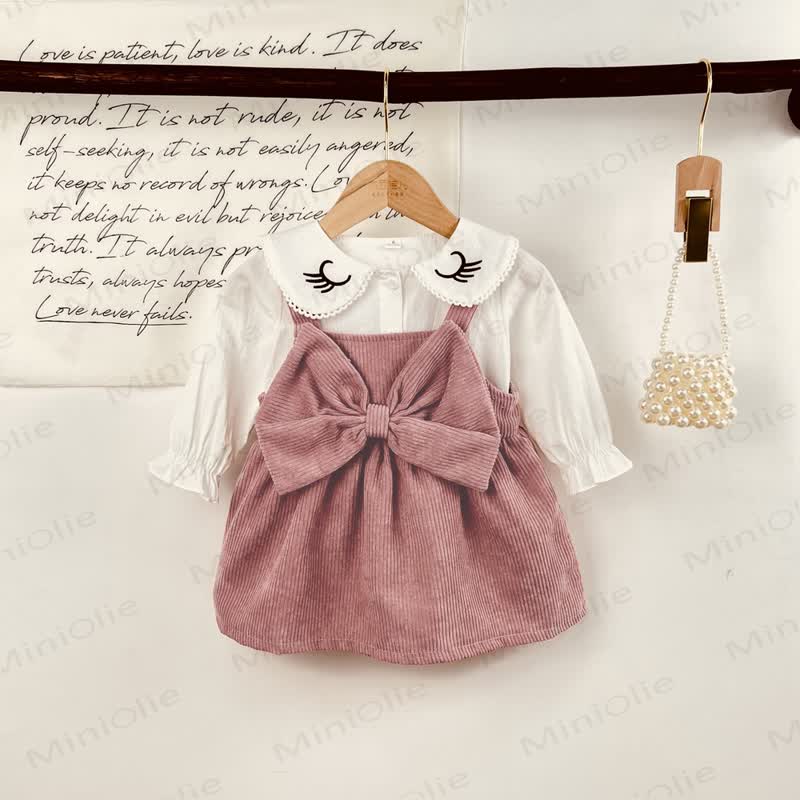 Kleid mit Schleife für Baby , Mädchen - Rosa - 3-4J - image 1