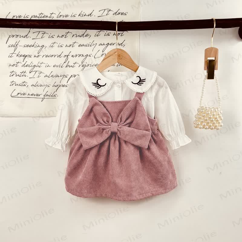 Kleid mit Schleife für Baby , Mädchen - Rosa - 3-4J - image 1