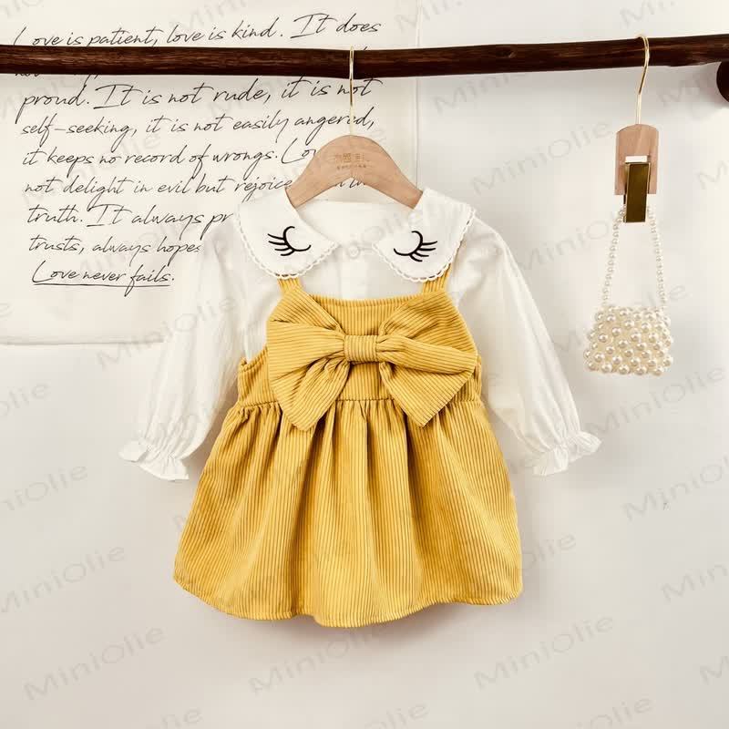 Kleid mit Schleife für Baby , Mädchen - Gelb - 3-4J - image 5