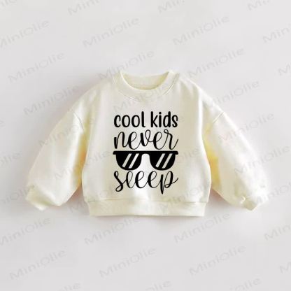 COOL KIDS NEVER SLEEP – Baby Kleinkind Sweatshirt - Creme - 3-5J - image 1