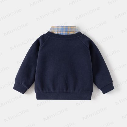 Kind Jungen Sweatshirt mit Bär , 2-teilig - image 3