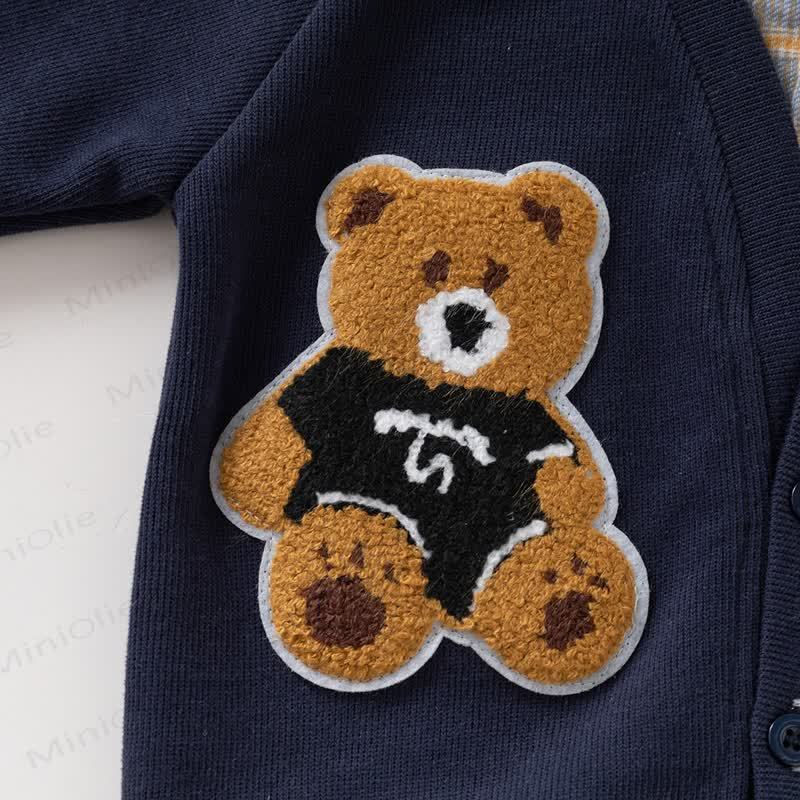 Kind Jungen Sweatshirt mit Bär , 2-teilig - image 6