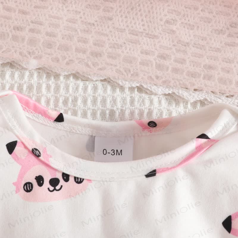 Baby Mädchen- Kleid mit Fuchs - Schleife und Liebe Bodysuit - image 6