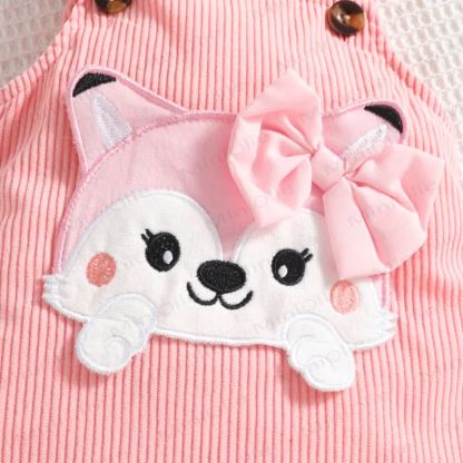 Baby Mädchen- Kleid mit Fuchs - Schleife und Liebe Bodysuit - image 10