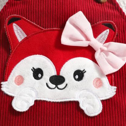 Baby Mädchen- Kleid mit Fuchs - Schleife und Liebe Bodysuit - image 16