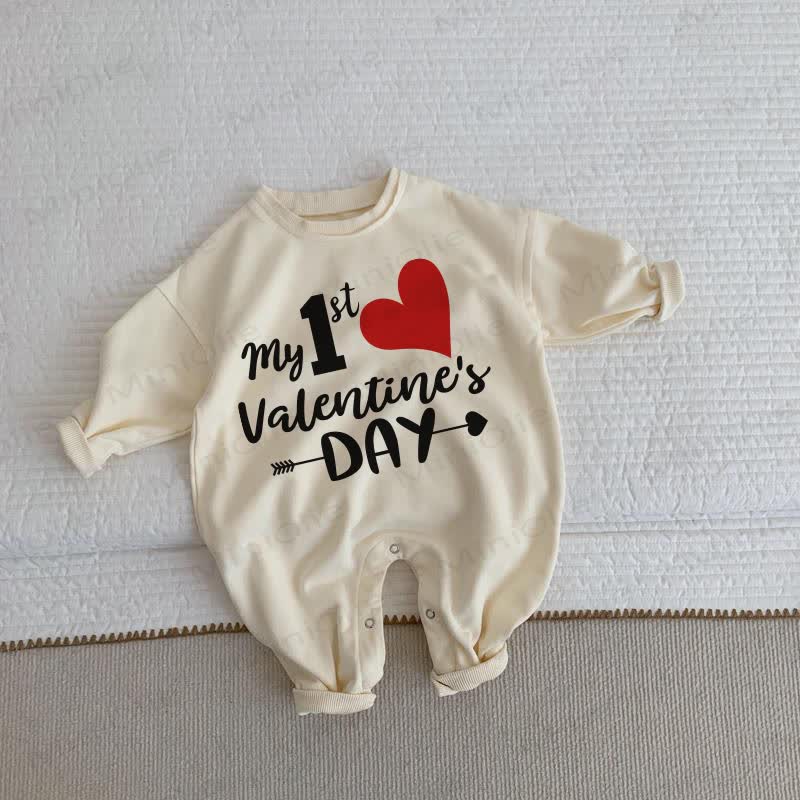 MY 1ST VALENTINE'S DAY Baby Kleinkind- Kleinkind in Beige - Beige - 2-3J - image 1