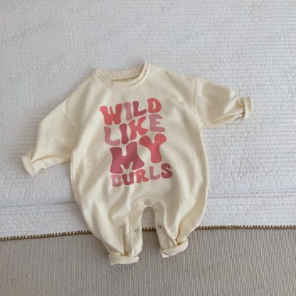 WILD LIKE MY CURLS Baby Kleinkind Strampler - Beige - 2-3J - image 1