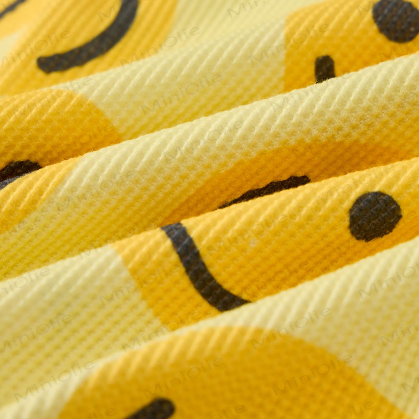 Baby Waffel Sweatshirt mit Gelb Smiley Gesicht, 2-teiliges Set - image 6