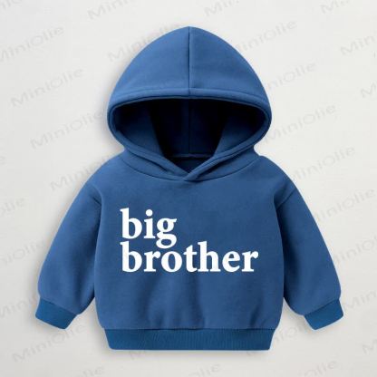 BIG BROTHER/LITTLE BROTHER Baby Kleinkind Blau Hoodie Sweatshirt - großer Bruder - 3-5J - image 1