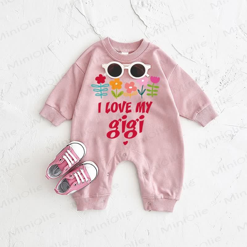 I LOVE MY GIGI Baby Blume - Strampler in Rosa - Rosa - 2-3J - image 1