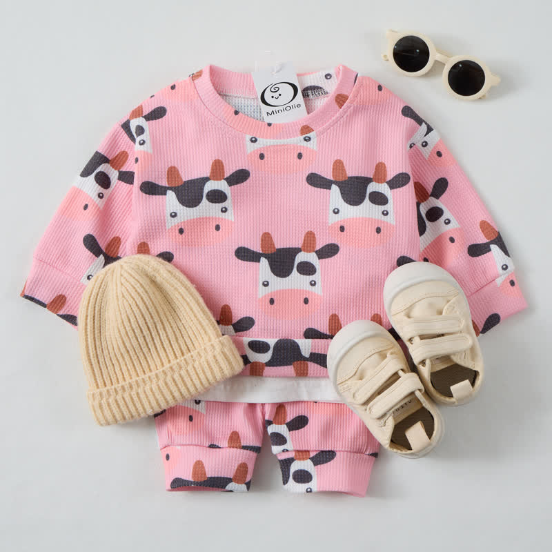 Baby Cow Rosa Waffel 2-teiliges Set - image 2