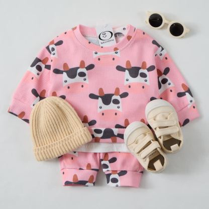 Baby Cow Rosa Waffel 2-teiliges Set - image 2