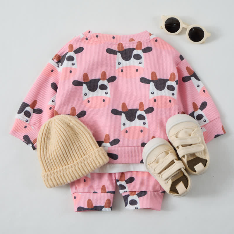 Baby Cow Rosa Waffel 2-teiliges Set - image 3