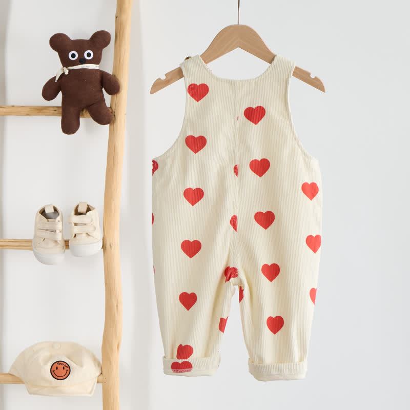 Baby Kleinkind Liebe Cord- Overalls in Beige - image 3