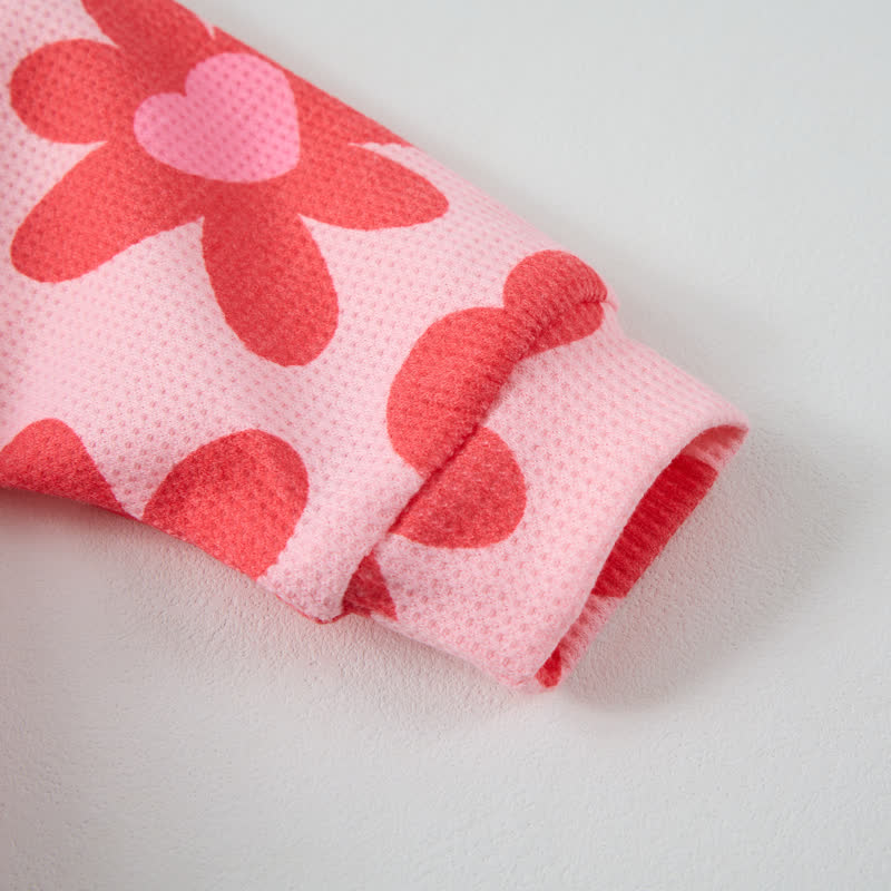 Baby Blume Herz Rosa Waffel 2-teiliges Set - image 6