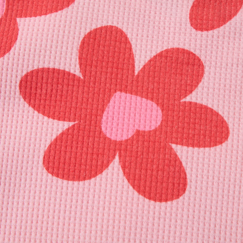 Baby Blume Herz Rosa Waffel 2-teiliges Set - image 5