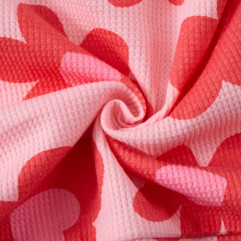 Baby Blume Herz Rosa Waffel 2-teiliges Set - image 8