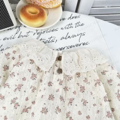 Baby Kleinkind -Mädchen- Spitze mit Blume und Lace / Ärmelloses Kleid - image 7