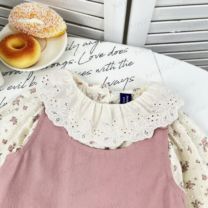 Baby Kleinkind -Mädchen- Spitze mit Blume und Lace / Ärmelloses Kleid - image 12