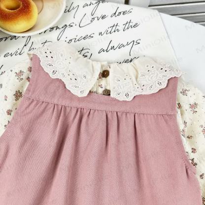 Baby Kleinkind -Mädchen- Spitze mit Blume und Lace / Ärmelloses Kleid - image 13
