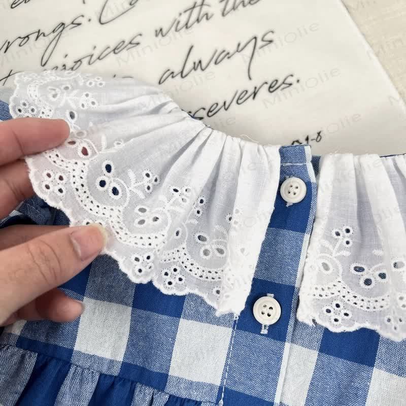 Baby Kleinkind Kleid Plaid Lace - image 7