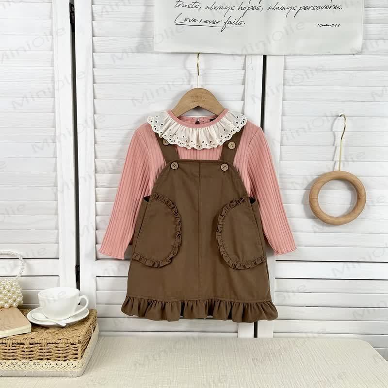 Baby Kleinkind Mädchen , Einfarbig Lace / Kleid - image 1