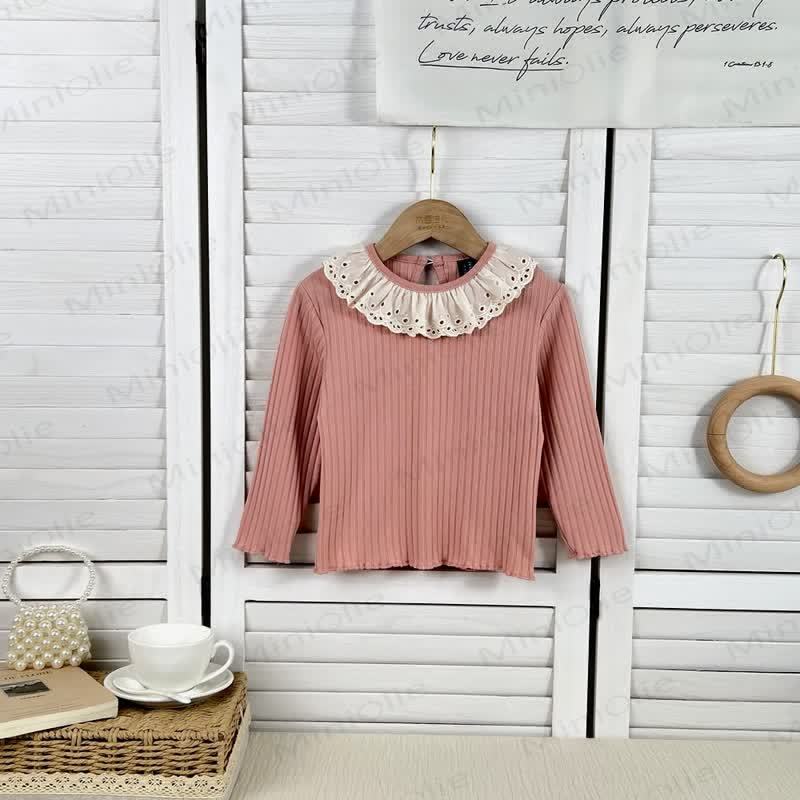 Baby Kleinkind Mädchen , Einfarbig Lace / Kleid - Rosa Spitze - 5-6Y - image 3