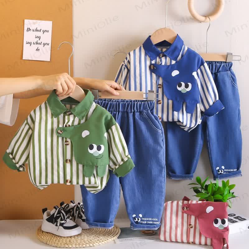 Baby Kleinkind Jungen-Streifen-2-teiliges Set - image 1