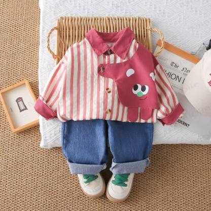 Baby Kleinkind Jungen-Streifen-2-teiliges Set - image 5