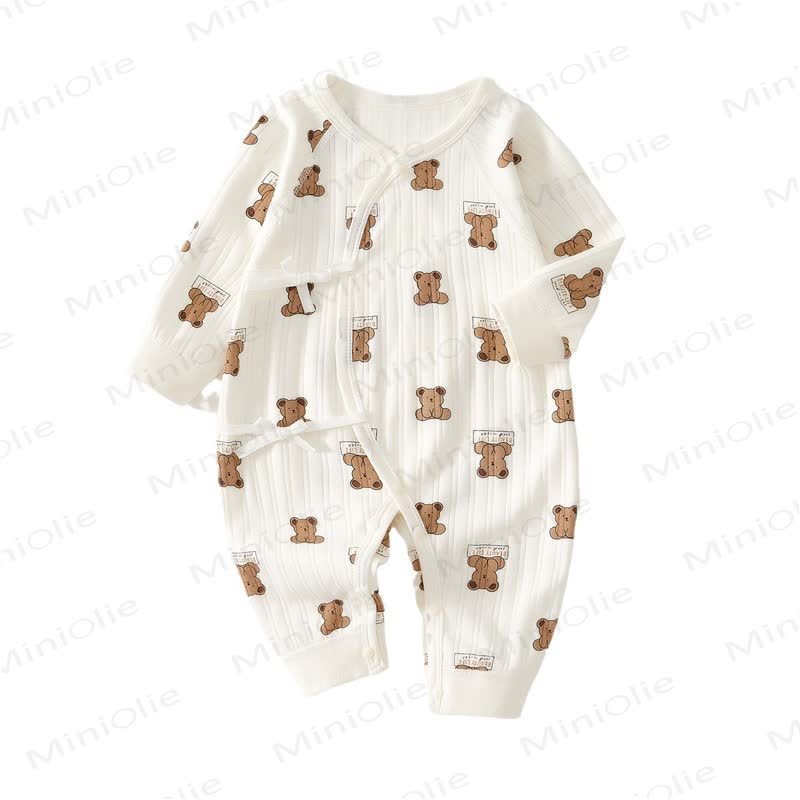  Baby Neugeboren -Kimono- Strampler mit Bär und Herz - image 5