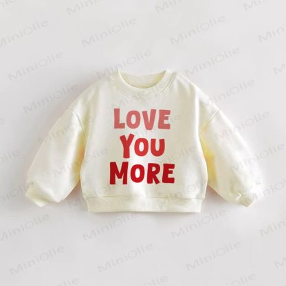 LOVE YOU MORE Baby Kleinkind Creme Sweatshirt - Creme - 3-5J - image 1