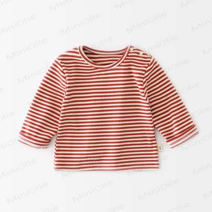 Streifen rotes Baby -T-Shirt - Rot - 2-3J - image 1