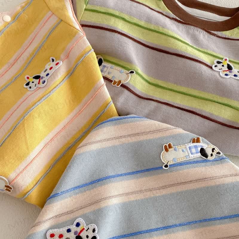 Baby Kleinkind Welpen Streifen T-Shirt - image 4