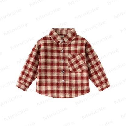 Kind mit Plaid Brusttasche - image 10