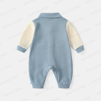 Baby Strampler mit Hundemotiv und Schleife (2-teilig ) - image 2