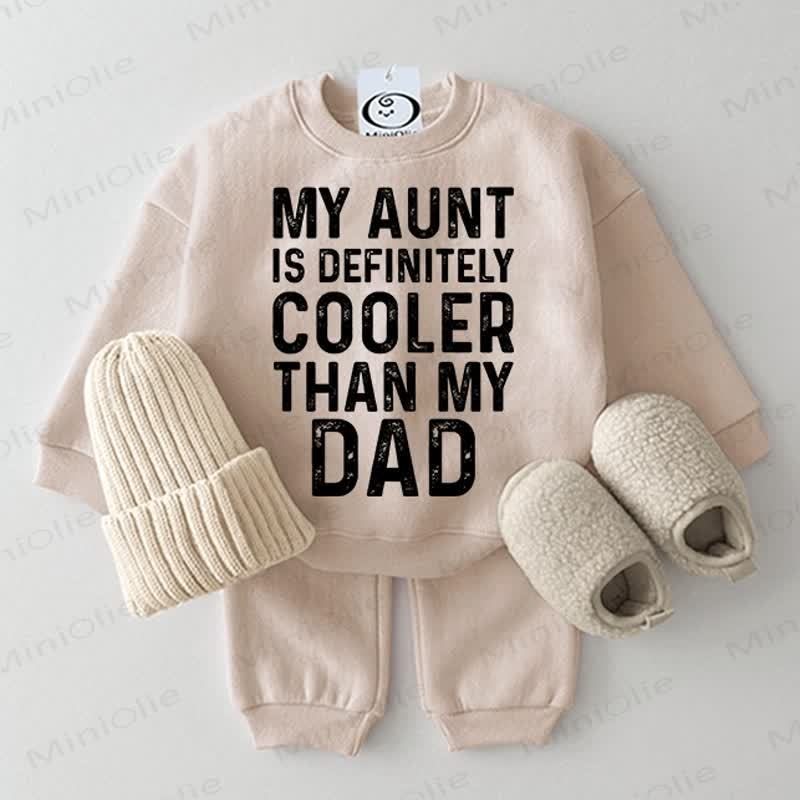MY AUNT IS DEFINITELY COOLER THAN MY DAD Baby 2-teiliges Set - Beige - 2-3J - image 1