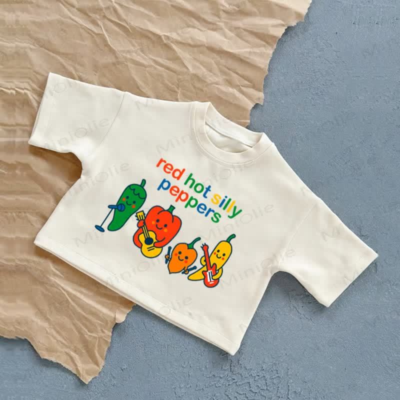 RED HOT SILLY PEPPERS Baby Sommer Freizeit-T-Shirt - Weiß - 2-3J - image 2